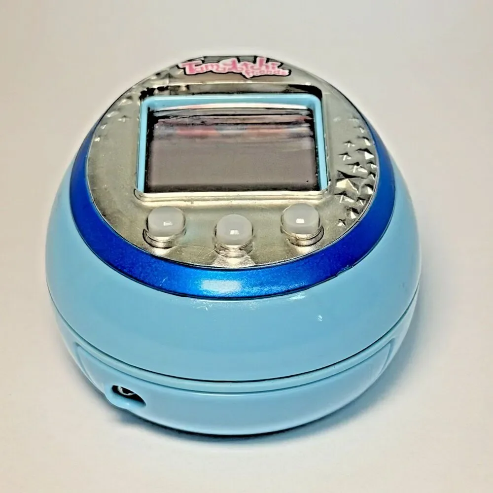 Tamagotchi Bandai Friends Silver Blue Gem Stars English Virtual Pet Tested 2014